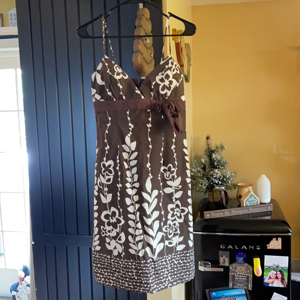 Brown Floral Dress